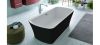  Kolpa San Marilyn-FS 180x90/O fekete/fehér szabadon álló fürdőkád, le- és túlfolyóval, a kádtest és az előlap egybeöntve